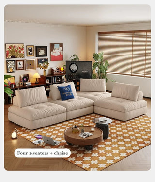 Orumola Block Fabric Sofa, view 4