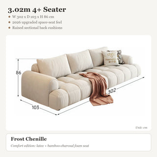 3.02m 4+ Seater · Frost Chenille