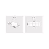 Pebblis Fabric Adjustable Headrest Slider Sofa by Esteller (Pet Friendly & Easy Clean)