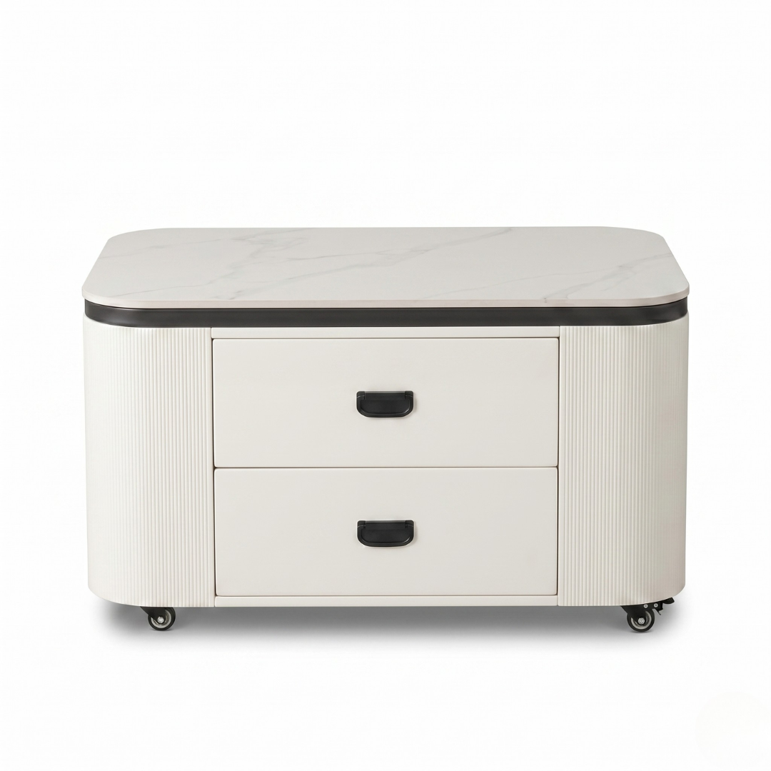 Dinelle Coffee Table (White, Grey)