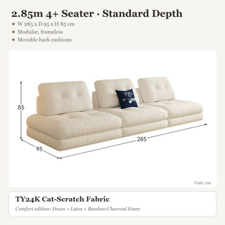 2.85m 4+ Seater · Standard Depth
