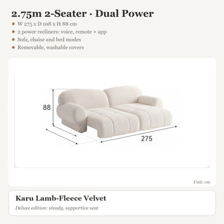 2.75m 2-Seater · Dual Power