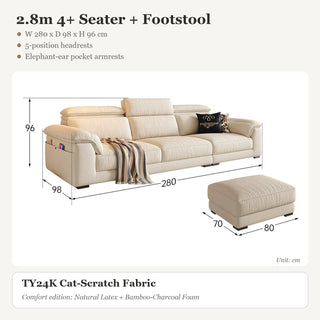 2.8m 4+ Seater + Footstool