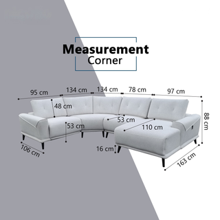 Nestor Fabric Adjustable Headrest Recliner Corner Sofa by Esteller (Pet Friendly & Easy Clean)