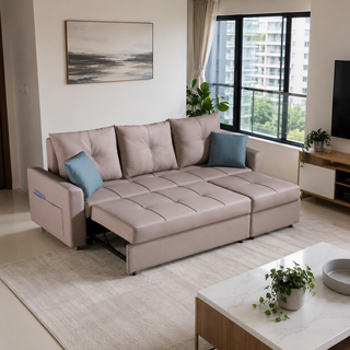 Savella Faux Leather Sofa Bed