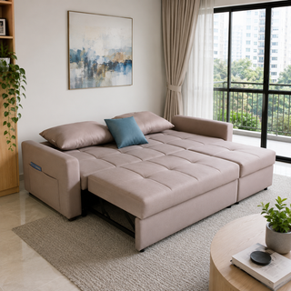 Savella Faux Leather Sofa Bed