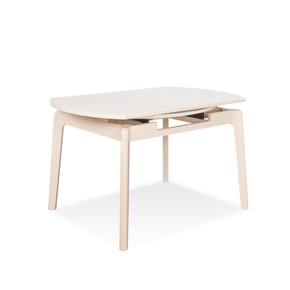 Vorie White Extendable Wooden Dining Table