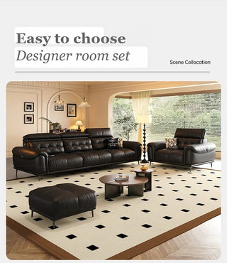 Sofa, armchair and footstool