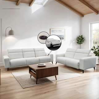 Havos Fabric Recliner Sofa by Esteller (Pet Friendly & Easy Clean)