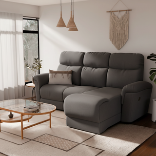 Kayle Fabric Recliner L-Shaped Sofa (Pet Friendly & Water Repellent)