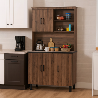 Daria Kitchen Cabinet in Walnut (121cm)