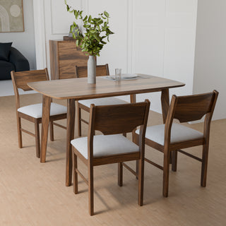 Geraline Wooden Dining Set (1+4)