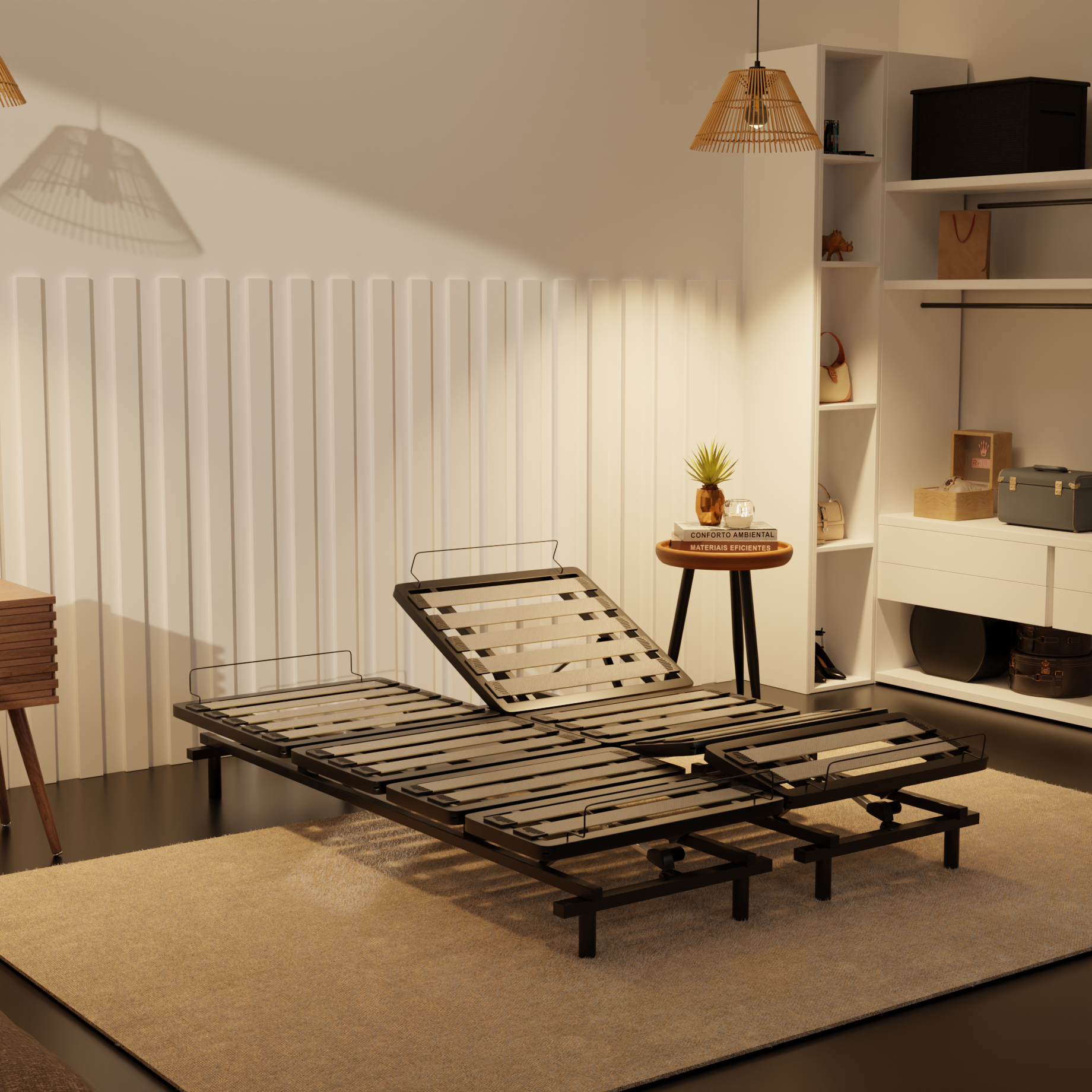 Somnuz® Restro Adjustable Genuine Leather Bed Somnuz® Aire