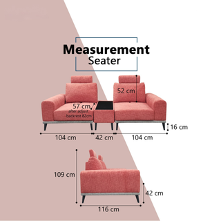 Sylvenor Fabric Sectional Sofa by Esteller (Pet Friendly & Easy Clean)