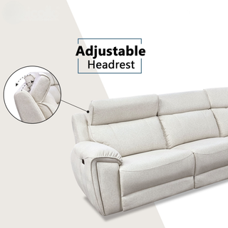 Enricus Fabric Adjustable Headrest Recliner Corner Sofa by Esteller (Pet Friendly & Easy Clean)