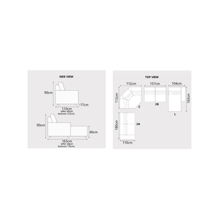 Gavon Fabric Adjustable Backrest L-Shaped Corner Sofa by Esteller (Pet Friendly & Easy Clean)