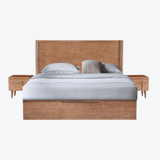 Astrid Ash Wood Storage Bed