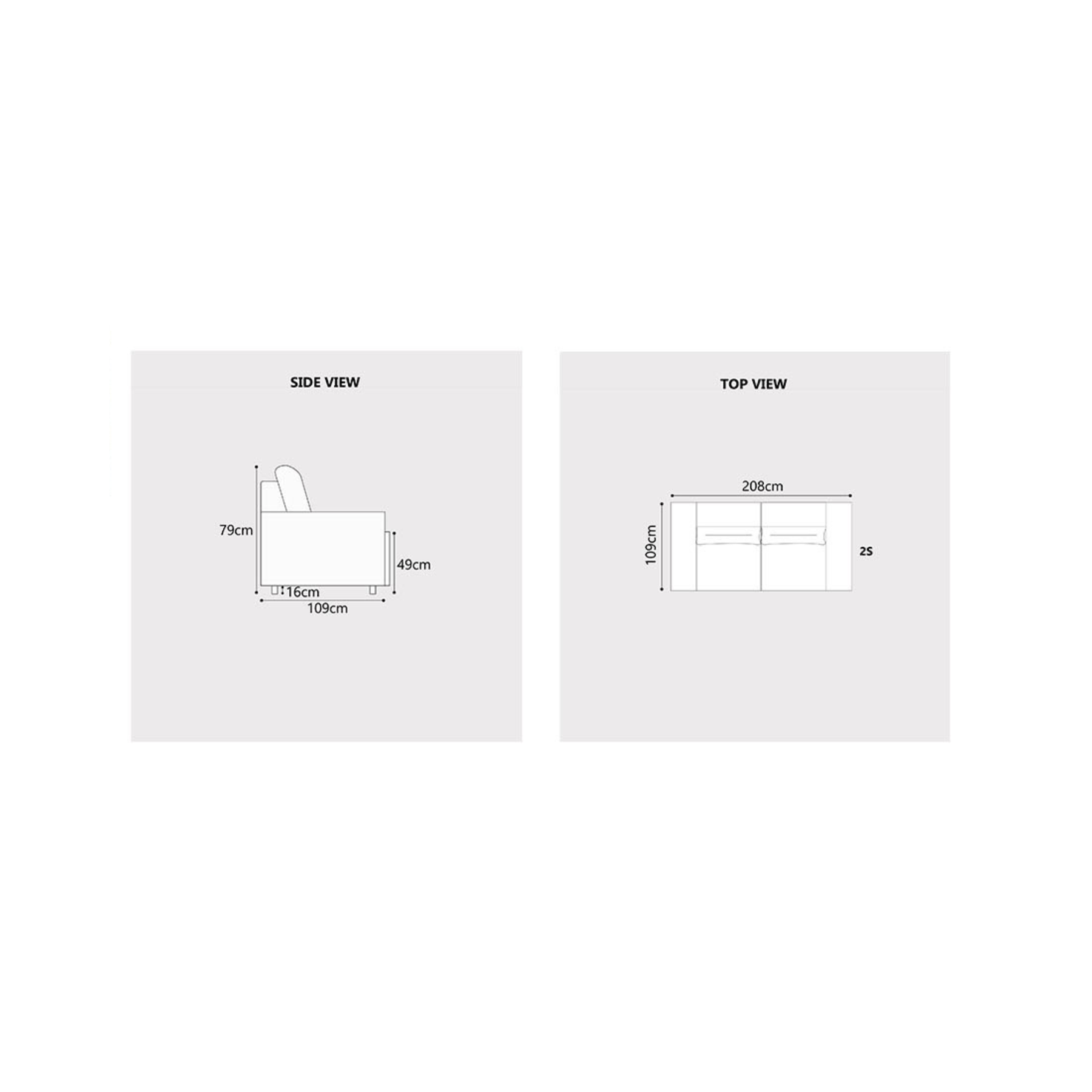 Terrava Fabric Adjustable Headrest Sofa by Esteller (Pet Friendly & Easy Clean)
