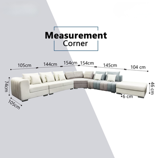 Orynel Fabric Corner Sofa (Sectional) by Esteller (Pet Friendly & Easy Clean)