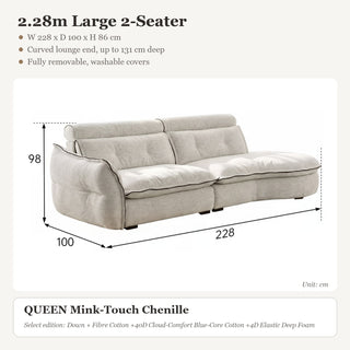 2.28m Large 2-Seater