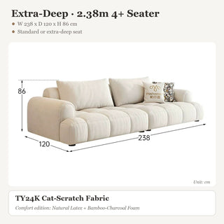Extra-Deep · 2.38m 4+ Seater