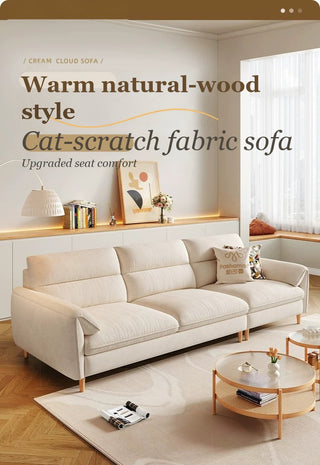 Natural-wood style sofa