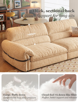 Thick, sectional back