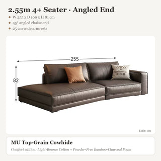 2.55m 4+ Seater · Angled End