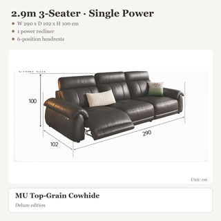2.9m 3-Seater · Single Power