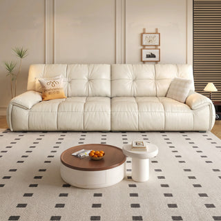 Torilex Cloud Genuine Leather Sofa in a living room