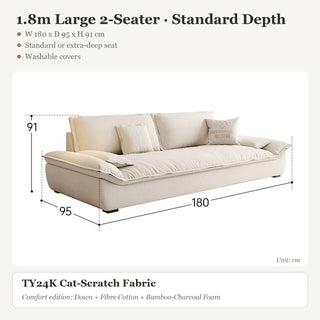 1.8m Large 2-Seater · Standard Depth