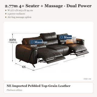 2.77m 4+ Seater + Massage · Dual Power