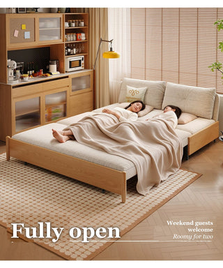 Fully open: a bed