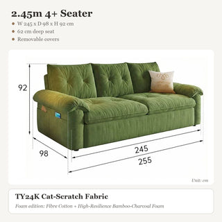 2.45m 4+ Seater