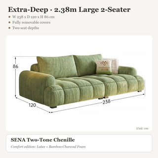 Extra-Deep · 2.38m Large 2-Seater