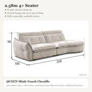 2.58m 4+ Seater