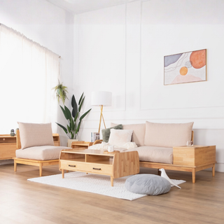 Juniper Wooden Sofa with Side Storage