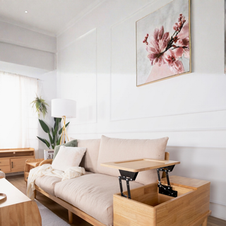 Juniper Wooden Sofa with Side Storage