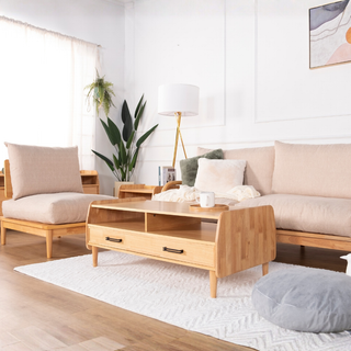 Juniper Wooden Sofa with Side Storage
