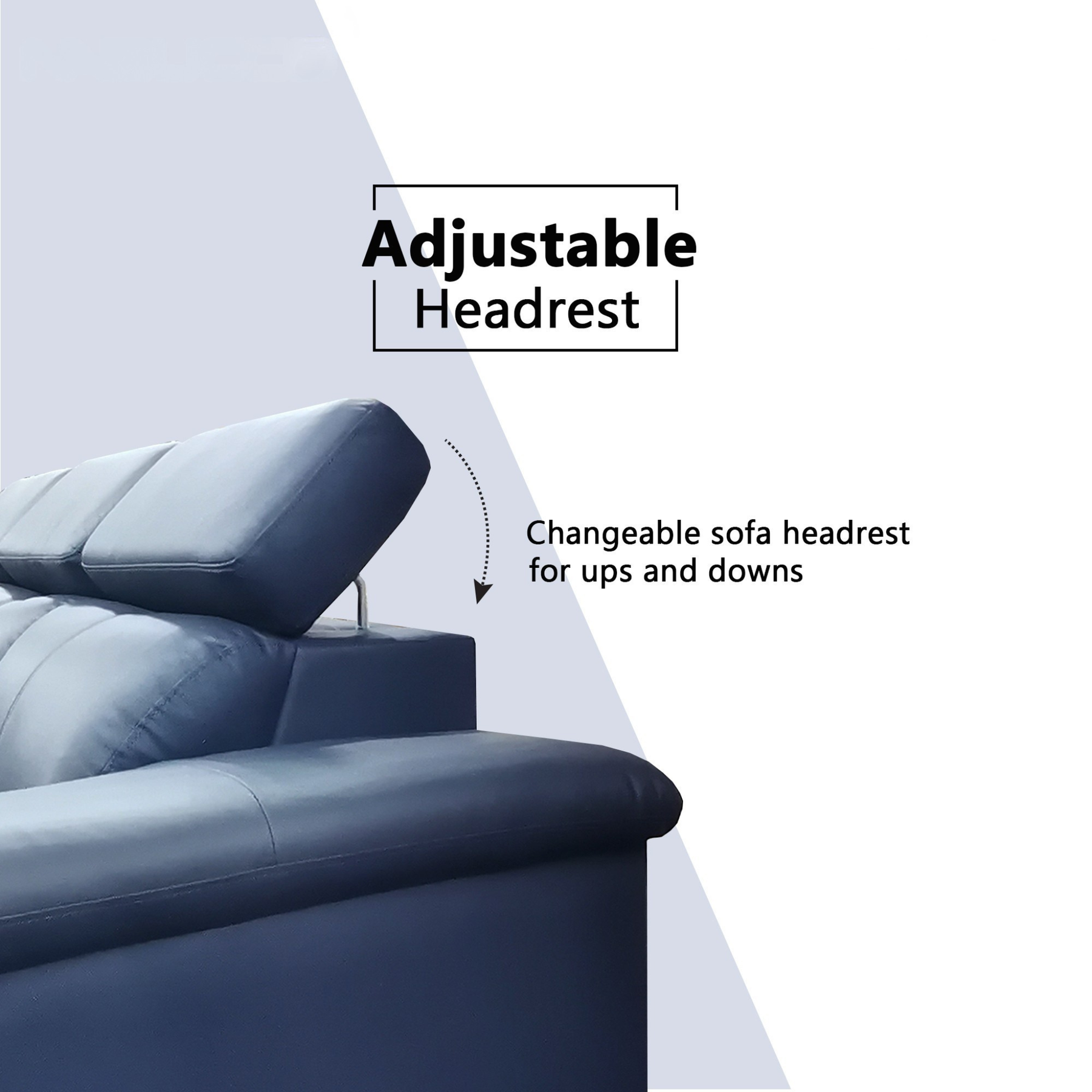Zevin Genuine Leather Adjustable Headrest Sofa by Esteller