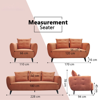 Rovan Fabric Sofa by Esteller (Pet Friendly & Easy Clean)