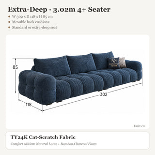 Extra-Deep · 3.02m 4+ Seater