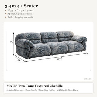 3.4m 4+ Seater