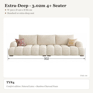 Extra-Deep · 3.02m 4+ Seater