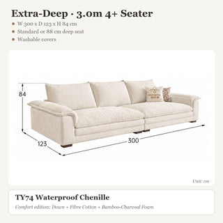 Extra-Deep · 3.0m 4+ Seater