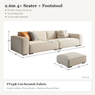 2.6m 4+ Seater + Footstool