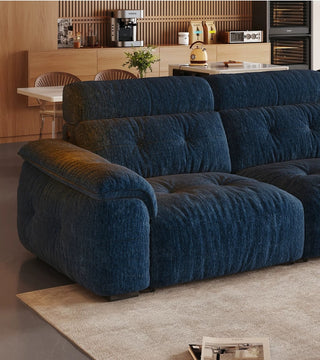 Plump, tufted cushions