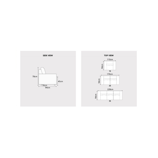 Rovan Fabric Sofa by Esteller (Pet Friendly & Easy Clean)