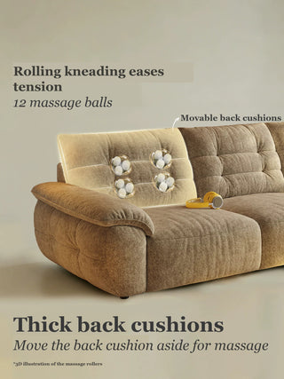 Roller massage back cushion