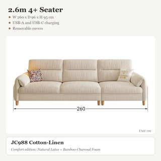 2.6m 4+ Seater